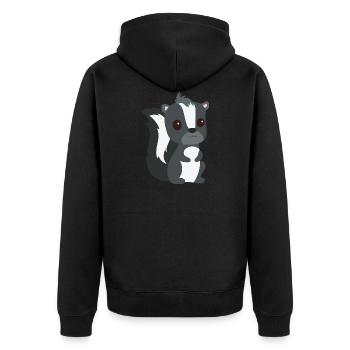 skunk - Unisex Premium Organic Zip Hoodie - black - Back - Nico (187cm)