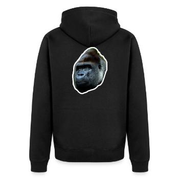 Gorilla cool simple - Veste à capuche bio Premium Unisexe - noir - Dos - Nico (187cm)