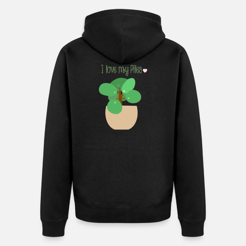 I love my Pilea - Veste à capuche bio Premium Unisexe - noir