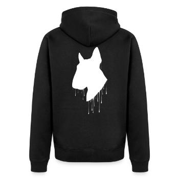 Amour du Bull Terrier - Veste à capuche bio Premium Unisexe - noir - Dos - Nico (187cm)