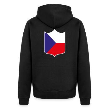 République tchèque - Veste à capuche bio Premium Unisexe - noir - Dos - Nico (187cm)