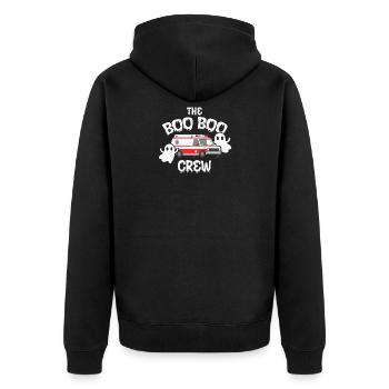 The boo boo crew halloween costumehalloween texthe - Unisex Premium Organic Zip Hoodie - black - Back - Nico (187cm)