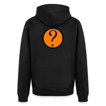 point d’interrogation symbole - Veste à capuche bio Premium Unisexe - noir - Dos - Nico (187cm)