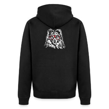 SHETLAND SHEEPDOG Sheltie Lunettes Chiens Wilsigns - Veste à capuche bio Premium Unisexe - noir - Dos - Nico (187cm)
