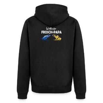 Weltbester Frosch-Papa - Pfeilgiftfrosch Frösche - Unisex Premium Bio Zip Hoodie - Schwarz - Hinten - Nico (187cm)