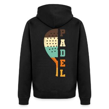 Padel Paddle Racket Tennis Sport I Cadeau - Veste à capuche bio Premium Unisexe - noir - Dos - Nico (187cm)