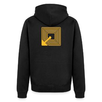 rfid - Veste à capuche bio Premium Unisexe - noir - Dos - Nico (187cm)