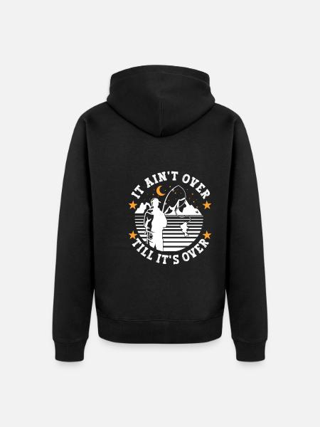 Melting Ice Fishing - Unisex Premium Organic Zip Hoodie - black