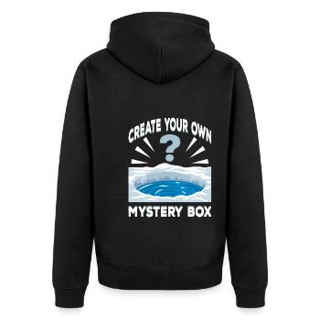Eis Angeln - Unisex Premium Bio Zip Hoodie - Schwarz - Hinten - Nico (187cm)