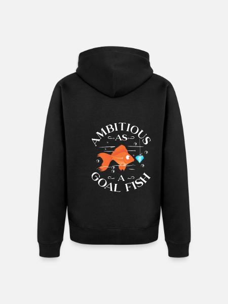Goal fish - Unisex Premium Organic Zip Hoodie - black
