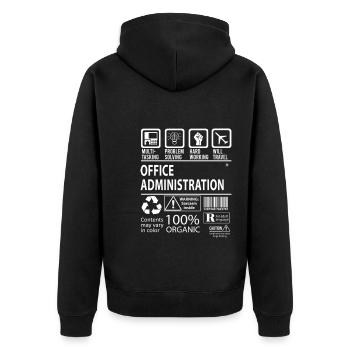 Administration Office Multitâche - Veste à capuche bio Premium Unisexe - noir - Dos - Nico (187cm)