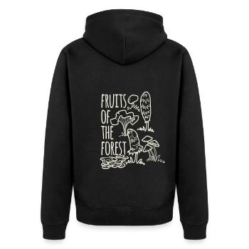 Foraging Hobby Fruits Of The Forest - Unisex Premium Organic Zip Hoodie - black - Back - Nico (187cm)