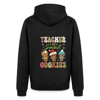 Enseignants Smart Cookies Noël - Veste à capuche bio Premium Unisexe - noir - Dos - Nico (187cm)