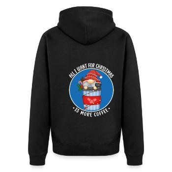 Tout ce que je veux pour Noël, c’est plus de nain de café - Veste à capuche bio Premium Unisexe - noir - Dos - Nico (187cm)