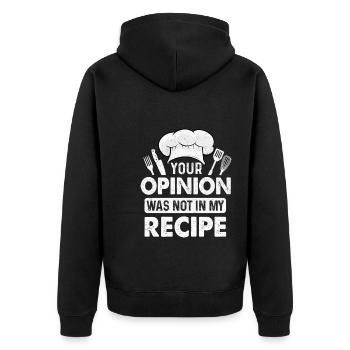 Chef Cooking Lover Culinary Cook - Unisex Premium Organic Zip Hoodie - black - Back - Nico (187cm)