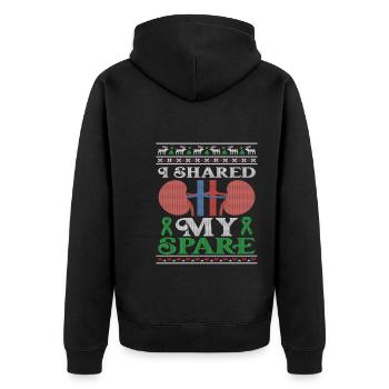 Donneur de rein J’ai partagé mon Noël moche de rechange - Veste à capuche bio Premium Unisexe - noir - Dos - Nico (187cm)