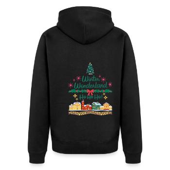 Noël Ho Ho Ho - Veste à capuche bio Premium Unisexe - noir - Dos - Nico (187cm)