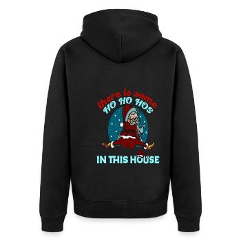 Il y a des Ho Ho Ho Hos dans cette maison Danse du Père Noël - Veste à capuche bio Premium Unisexe - noir - Dos - Nico (187cm)
