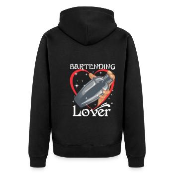 Amateur de barman - Veste à capuche bio Premium Unisexe - noir - Dos - Nico (187cm)