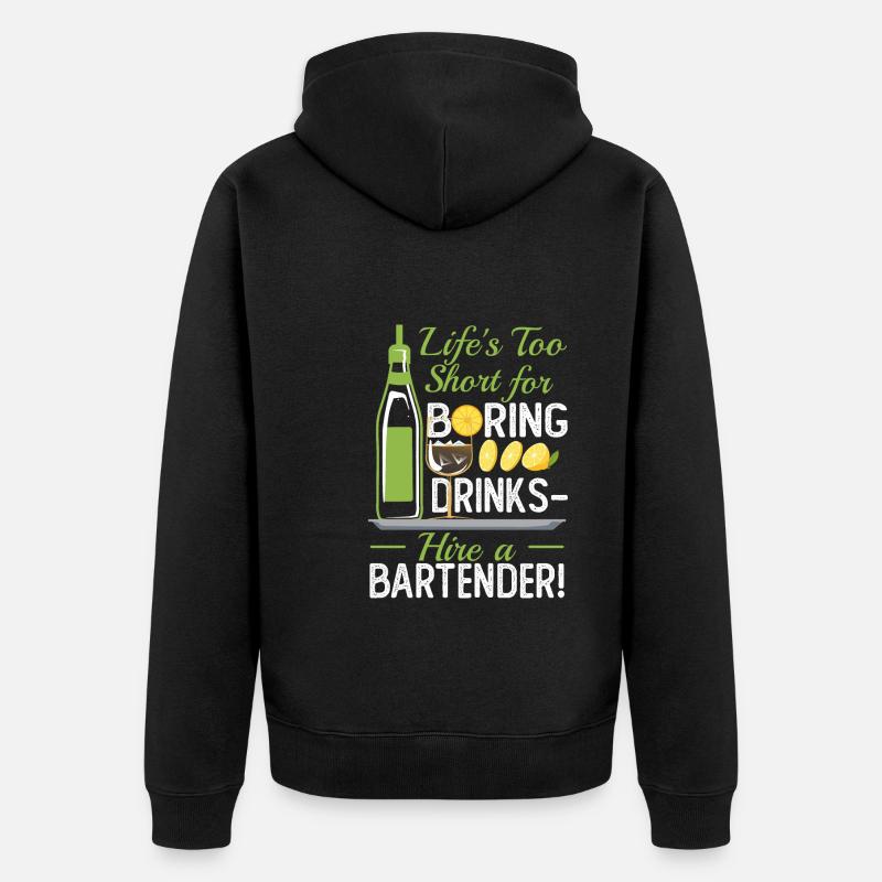 Boissons ennuyeuses - Veste à capuche bio Premium Unisexe - noir