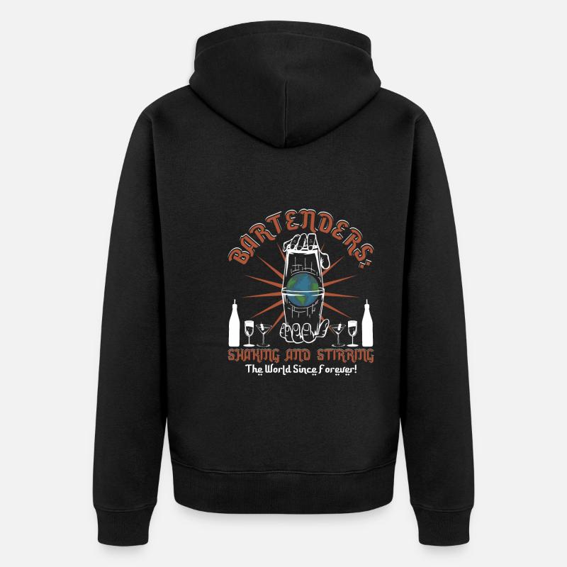 Barmans secouant - Veste à capuche bio Premium Unisexe - noir