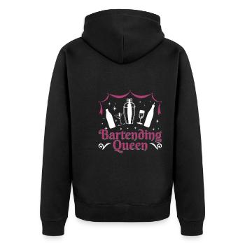 Reine du barman - Veste à capuche bio Premium Unisexe - noir - Dos - Nico (187cm)