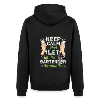 Manipulation du barman - Veste à capuche bio Premium Unisexe - noir - Dos - Nico (187cm)