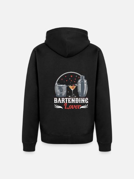Bartending lover - Unisex Premium Bio Zip Hoodie - Schwarz
