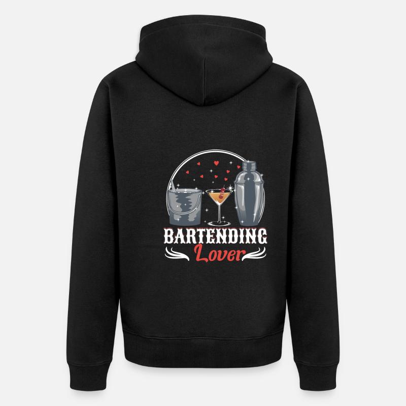 Amateur de barman - Veste à capuche bio Premium Unisexe - noir