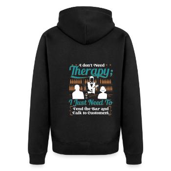 Barmen - Veste à capuche bio Premium Unisexe - noir - Dos - Nico (187cm)