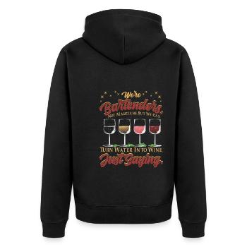 La magie du barman - Veste à capuche bio Premium Unisexe - noir - Dos - Nico (187cm)