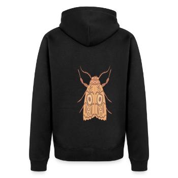Aborigines - Unisex Premium Bio Zip Hoodie - Schwarz - Hinten - Nico (187cm)