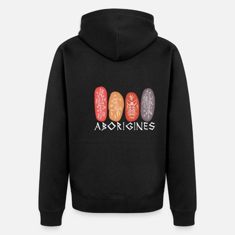 Aborigène - Veste à capuche bio Premium Unisexe - noir