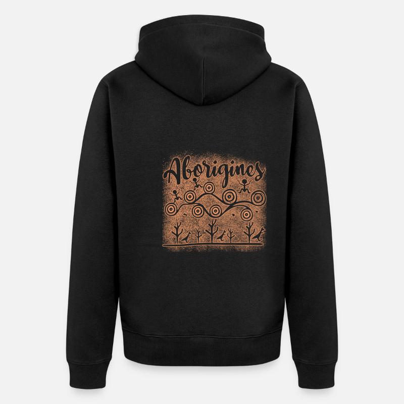 Aborigène - Veste à capuche bio Premium Unisexe - noir