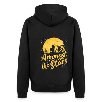 Parmi les étoiles - Veste à capuche bio Premium Unisexe - noir - Dos - Nico (187cm)