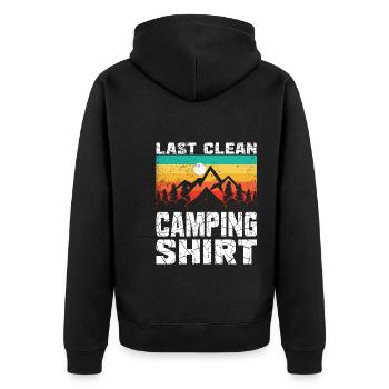 Chemise de camping last clean - Veste à capuche bio Premium Unisexe - noir - Dos - Nico (187cm)