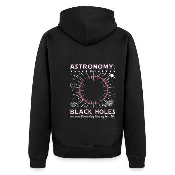 Trou noir astronomique - Veste à capuche bio Premium Unisexe - noir - Dos - Nico (187cm)