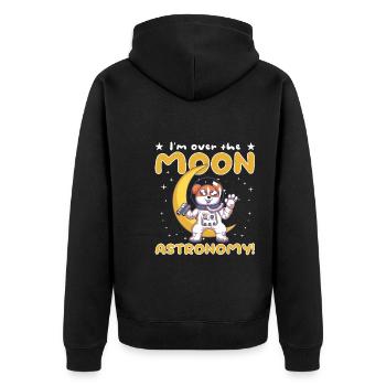 Je suis aux anges pour l’astronomie ! - Veste à capuche bio Premium Unisexe - noir - Dos - Nico (187cm)