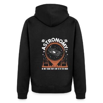 Sciences de l’astronomie - Veste à capuche bio Premium Unisexe - noir - Dos - Nico (187cm)