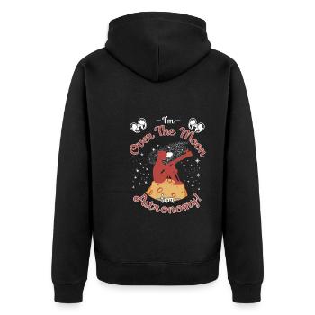 Je suis aux anges pour l’astronomie ! - Veste à capuche bio Premium Unisexe - noir - Dos - Nico (187cm)