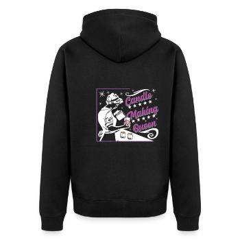 Reine de fabrication de bougies - Veste à capuche bio Premium Unisexe - noir - Dos - Nico (187cm)