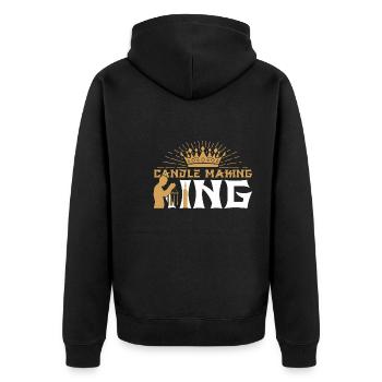 Roi de fabrication de bougies - Veste à capuche bio Premium Unisexe - noir - Dos - Nico (187cm)