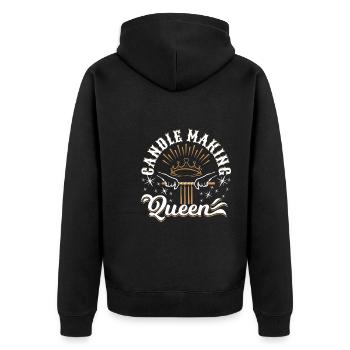 Reine de fabrication de bougies - Veste à capuche bio Premium Unisexe - noir - Dos - Nico (187cm)