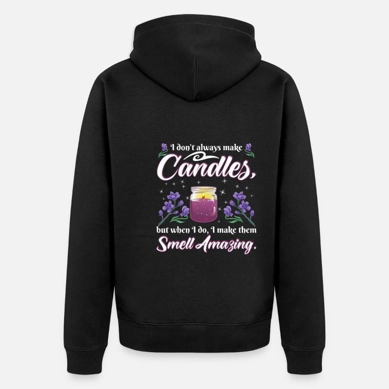 Les bougies sentent bon. - Veste à capuche bio Premium Unisexe - noir