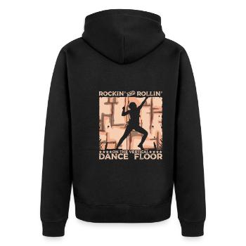 Se balancer et rouler sur la piste de danse verticale - Veste à capuche bio Premium Unisexe - noir - Dos - Nico (187cm)