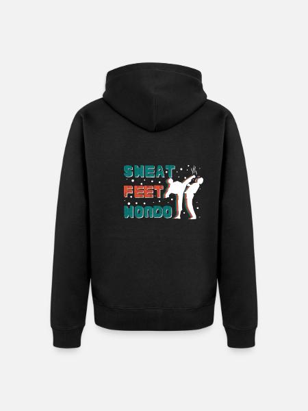 Sweat feet wondo - Unisex Premium Organic Zip Hoodie - black