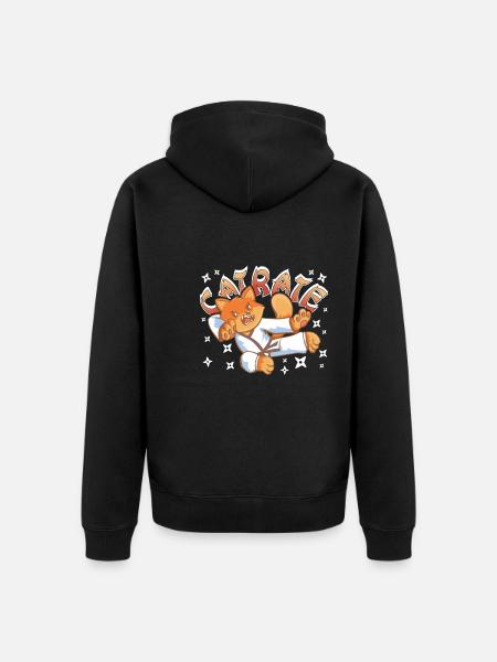 Catrate - Unisex Premium Organic Zip Hoodie - black
