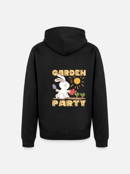 Garden Party - Unisex Premium Organic Zip Hoodie - black