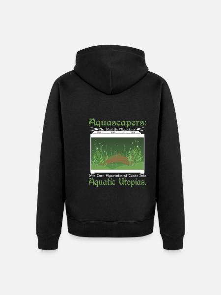 Aquascaper, die echten Zauberer - Unisex Premium Bio Zip Hoodie - Schwarz