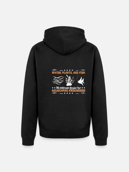 aquascaping awesomeness - Unisex Premium Organic Zip Hoodie - black